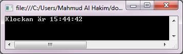 Visa aktuellt klockslag i kommandofönstret Copyright 2015 - Mahmud Al Hakim www.webacademy.se 7 Standardklassen String Det finns många egenskaper och metoder i klassen String.