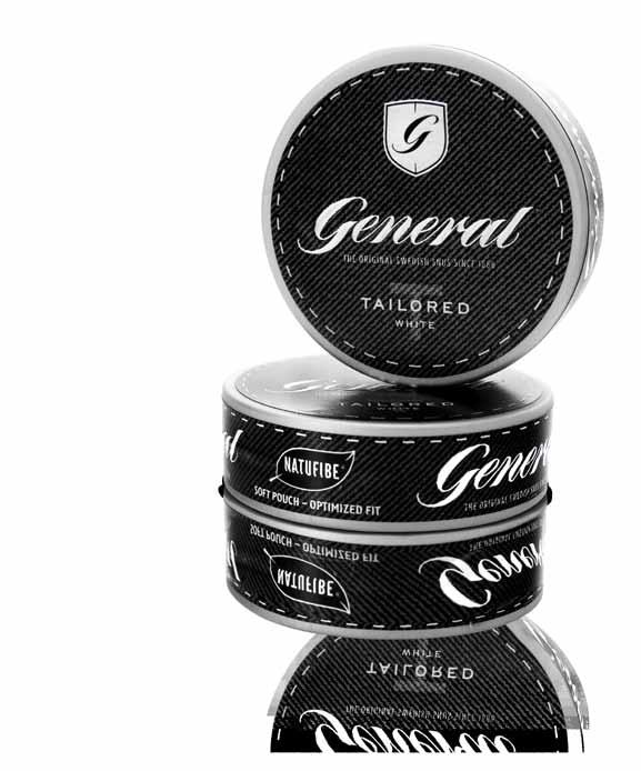 SNUS GENERAL TAILORED General Tailored, ett skräddarsytt portionssnus, har nyligen introducerats på den svenska marknaden. General Tailored skiljer sig från andra snusprodukter.