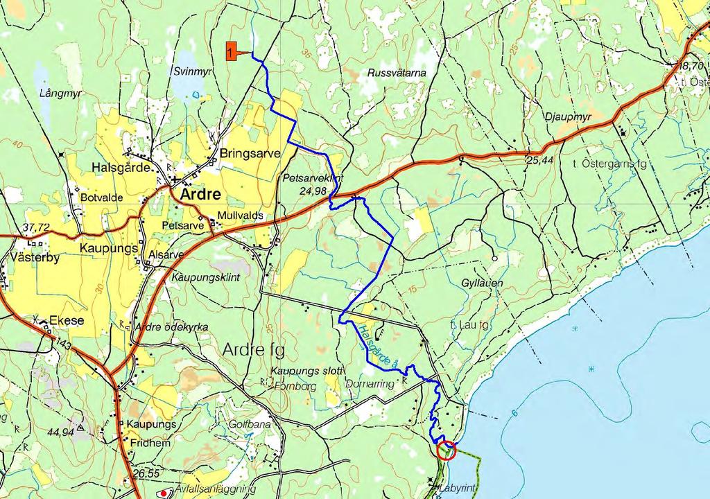 Halsegårdaån Avrinningsområde: Halsegårdaån 118/117 Halsegårdaån Terrängkartan: 06J2f+3e+3f Koordinater: 636252 167682 Inventeringsdatum: 30 okt 2006 Inventerad sträcka: 7174 meter Medelbredd: 1,6