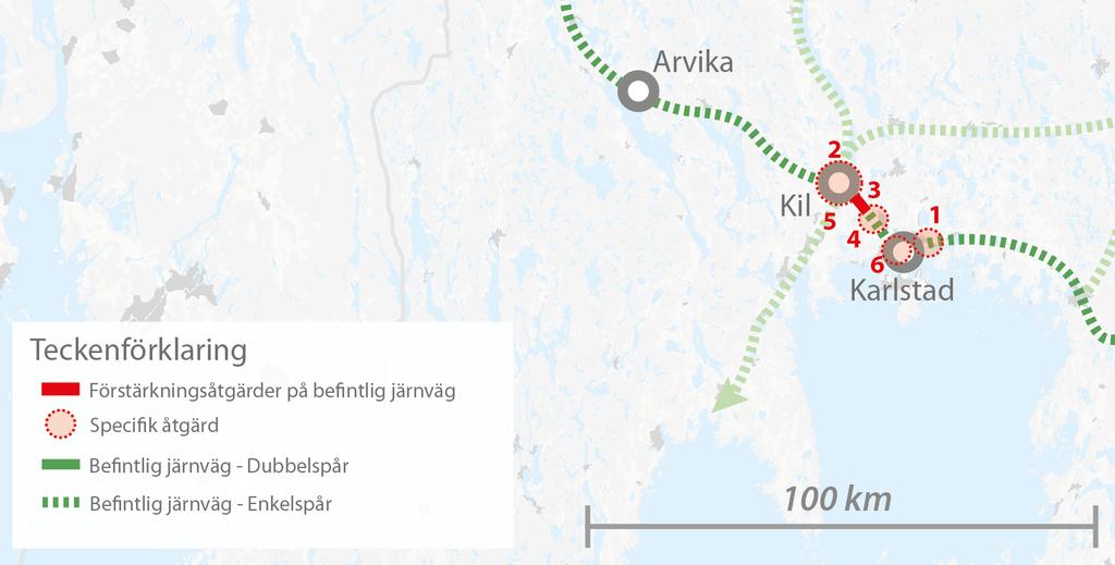 43 (56) 3. Förbigångsspår alternativt planskildhet Hovsta.