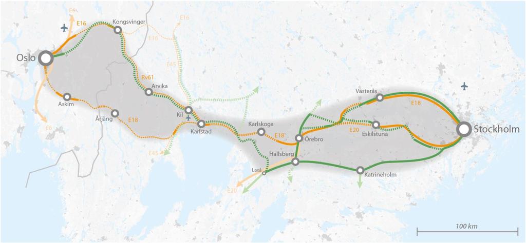 stråket Stockholm-Oslo Delrapport,