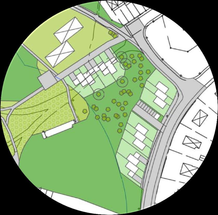 Gata höjs för att klara höga vattenstånd Framtida Utredningsområde Radhus, parhus, kedjehus.