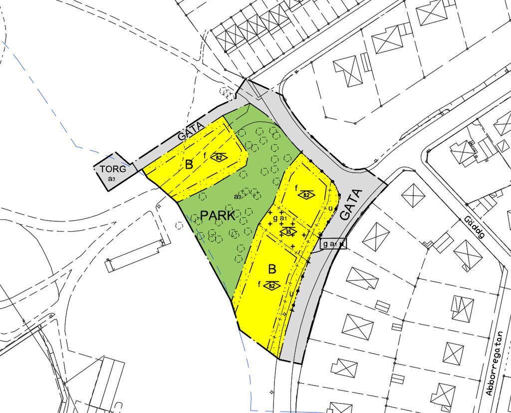 att möjliggöra för ca 10-14 nya bostäder, i form av radhus, parhus eller kedjehus, se Figur 1. Bebyggelsen ska värna om siktlinjerna mot vattnet och bidra till en rumsmässighet mot Stensövägen.