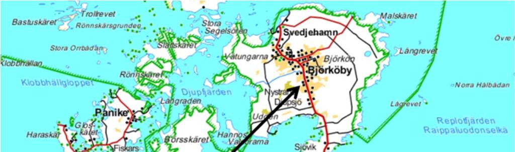 1. BAKGRUND OCH SYFTE En översiktlig utredning av en vägförbindelse mellan Vistan och Björkö gjordes 1995 innan Kvarkens skärgård inlemmades bland UNESCOs världsarv.