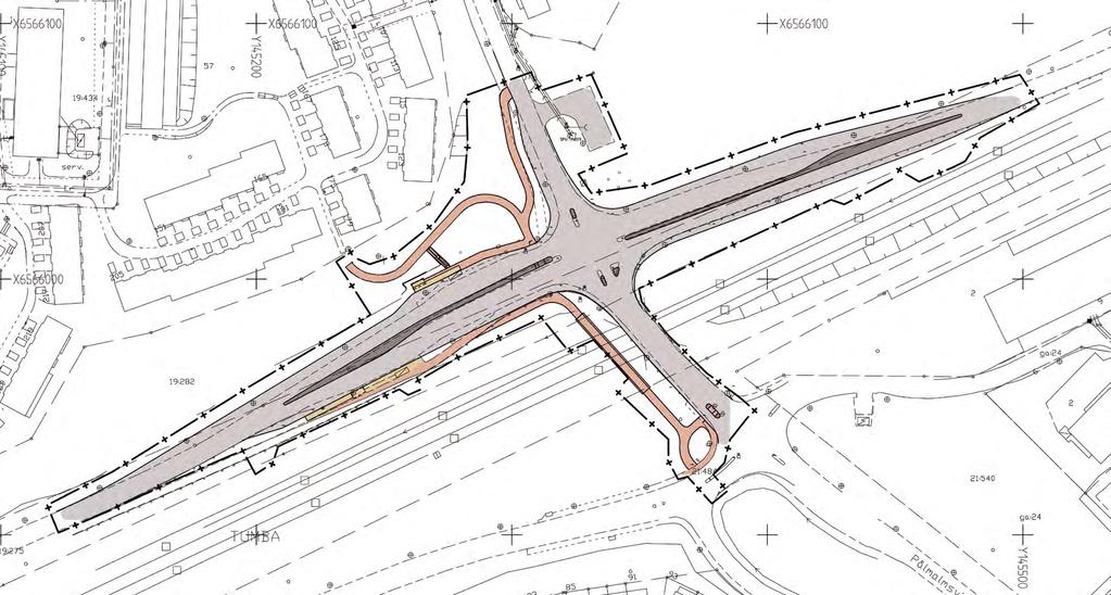 Vidare kommer det uppstå en allvarlig konflikt mellan bussar och gång/cykel på den planerade cykelvägen utmed Huddingevägens södra sida.