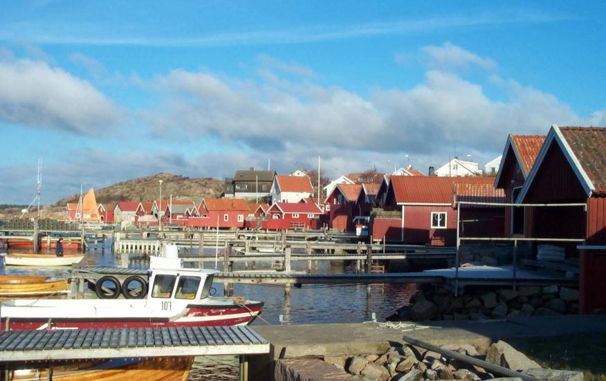 3 Som framgår av bilden nedan är en stor del av stranden i Mörhult redan utnyttjad för bryggor med båtplatser. Strandområdet utgör en del av Fjällbacka samhälle med dess hamnområde.