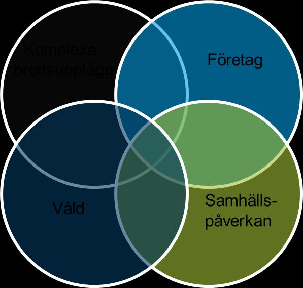 NÄTVERKENS KAPACITETER 5 Nätverkens kapaciteter Nätverken har bedömts utifrån de fyra kapaciteterna komplexa brottsupplägg, nätverkets förmåga att använda företag eller andra legala strukturer i