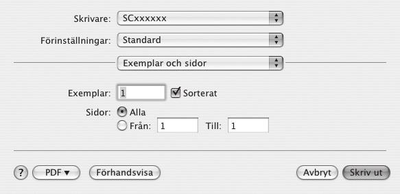 ut från tillbehörsprogrammet TextEdit i Mac OS X.