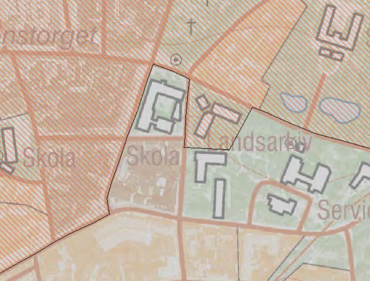 PLANBESKRIVNING 21 (23) Om-, till- och eventuella nybyggnader skall i skala, färg- och materialval samt placering anpassas till den äldre bebyggelsen.