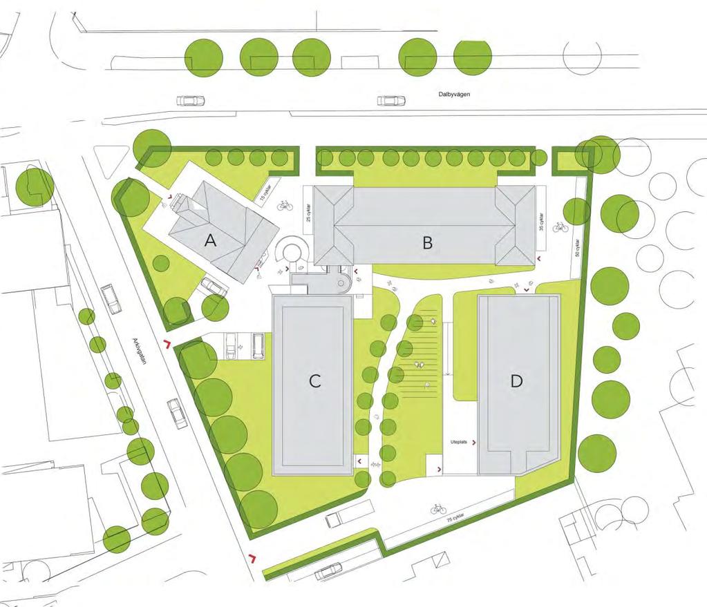 PLANBESKRIVNING 3 (23) Från Lunds Nation föreligger ett av Fojab arkitekter skisserat förslag till ombyggnad av arkivbyggnaderna och nybyggnad av ett femvåningshus som i sina huvuddrag överensstämmer