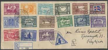 F 3900 éé 500:- 1071 189-93 1930 The Parliament. Air mail SET (5). F 3500 600:- 1072 189-93 1930 The Parliament. Air mail SET (5). Cancelled with the special cancellation Þingvellir.