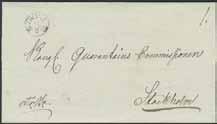 Postal: 800:- 500:- Bågstämplar / Arc postmarks 28 BORGHOLM 26.5.1836 typ 2.