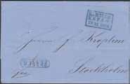 ) stämplad med blå KSPA HAMBURG 2.7.1866. Tejpfläck. Enl.