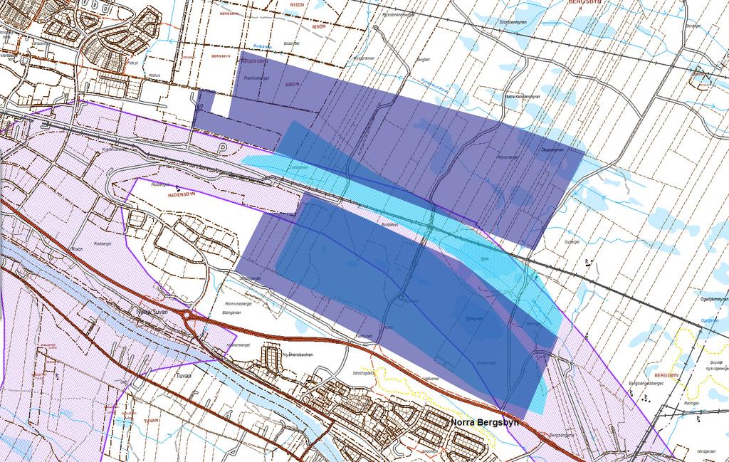 INLEDNING Skellefteå kommun har påbörjat arbetet med en ny detaljplan för industriellt ändamål öster om Hedensbyns industriområde. Området är 200 ha stort och består idag av skogsmark.