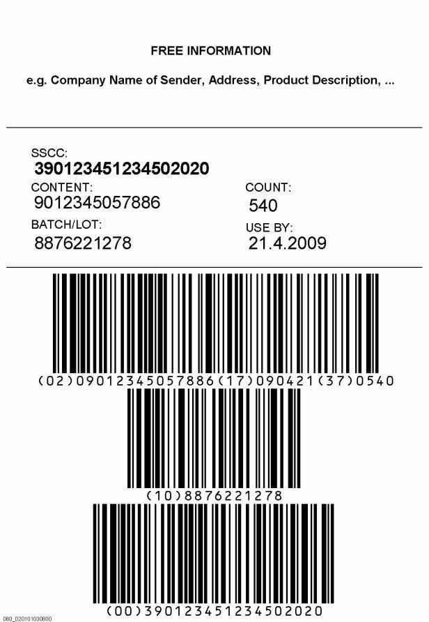 7.2.6 Leveransenheten är sortrent, batchrent och leveransavisering används Detta kan hanteras med logistiketikett då leveransenheten identifieras (SSCC) och innehållet identifieras med GTIN (AI=02)