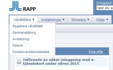 Arbetslista Klicka på: Vårdtillfälle/ Enhetsöversikt/ Arbetslista Klicka på flik GVR, här är det möjligt att se vilket svar som GVR har returnerat