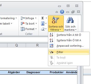 visas med röd text. Vid export till Excel är ett tips att sortera informationen enl.