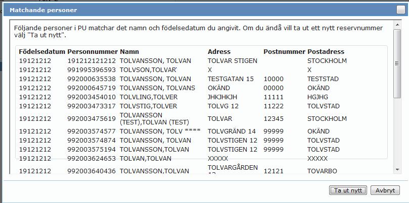 Uppdatera: Här kan man uppdatera personens uppgifter Administration Under denna huvudflik sköts all administration av Rapp