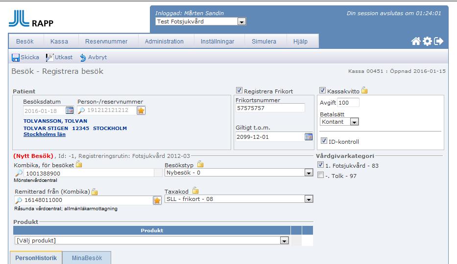 Manual för Kassamodulen i RAPP Kassamodulen i RAPP är gratis och frivillig. Det som registreras i kassan är bara för eget bruk och ingår inte i det som skickas till GVR.