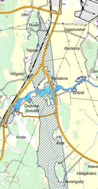 16 4.1.3 Beräknat högsta flöde Vid beräknat högsta flöde överströmmas broarna 40-2584-1 (bro över Hedströmmen, Sunnanfors NV Skinnskatteberg), 19-432-1 (södra bron vid Baggbron), 19-16-1 (Baggbron)