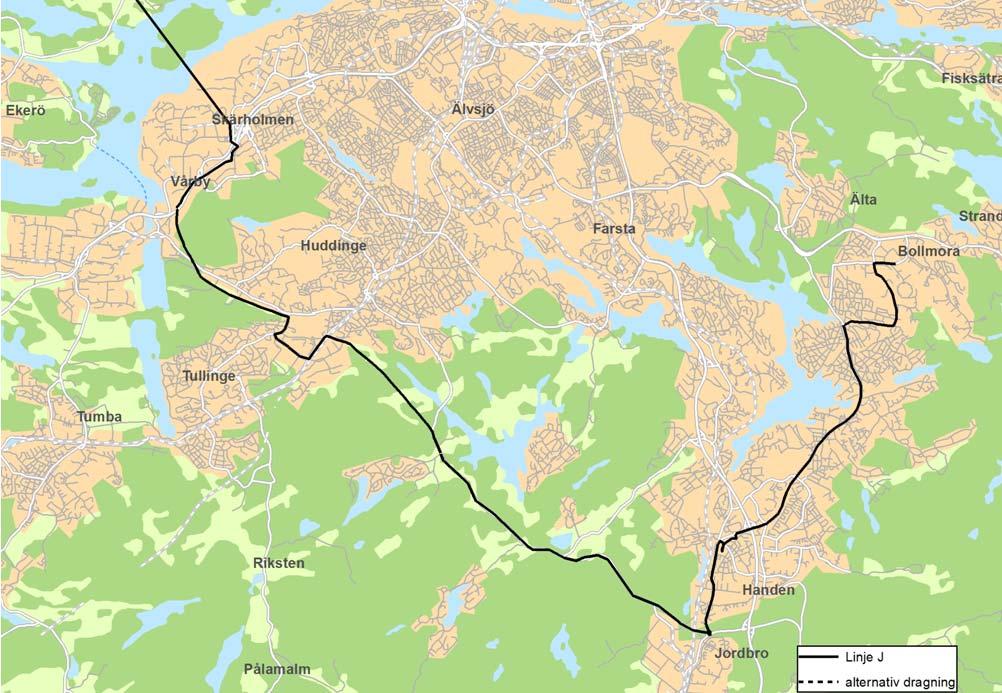 regionala stadskärnor förbinds med en ringlinje.