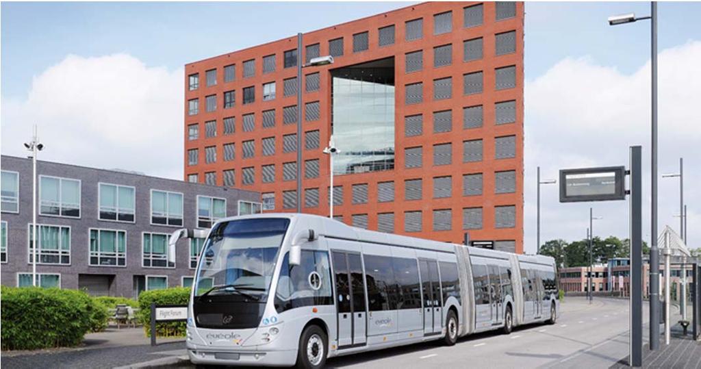 Figur 43 Phileas, Eindhoven (foto VDL Bus & Coach) En förstudie om BRT i Stockholms län togs fram 2010. I denna anges nio målstandarder för BRT i stockholmstrafiken.