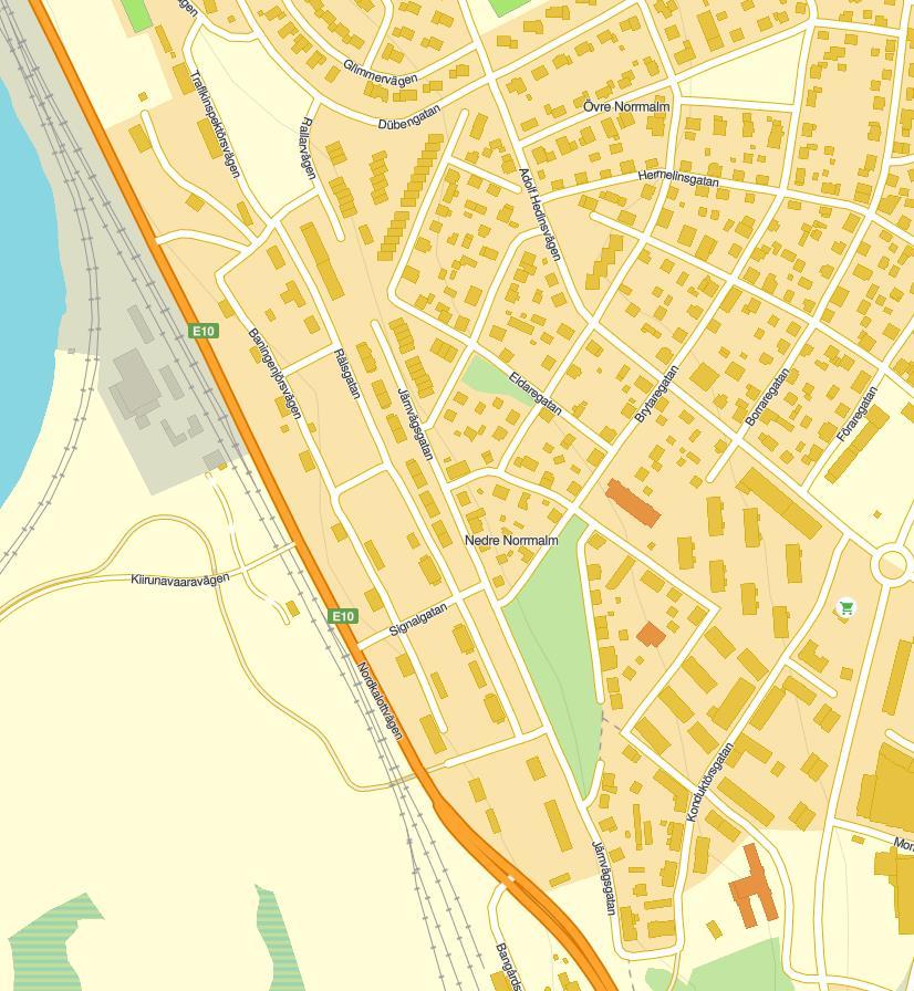Nedre Norrmalm Figur 3: Föreslagna hastigheter i Nedre Norrmalm. Gula gator anger 40 km/tim och vita gator anger 30 km/tim.