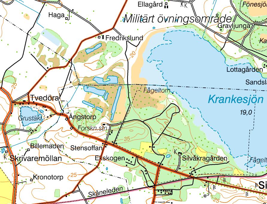 Bilaga 1. Delkarta 2 Natura 2000-området Revingefältet med naturtyper enligt Natura 2000 (väster). N Natura 2000 - habitat (SCI) Nat2000hab.