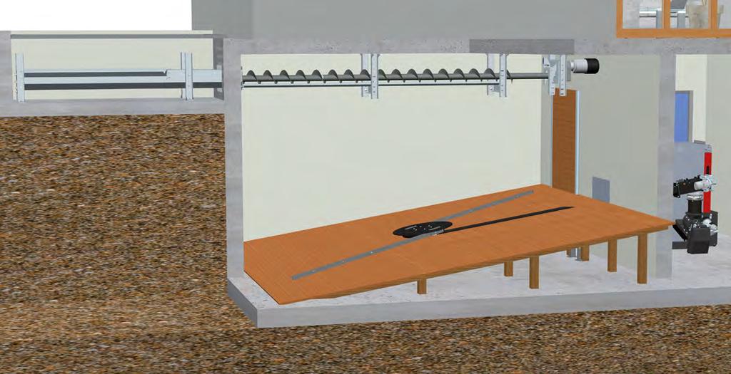 Bunkerpåfyllningssystem Lodrät matarskruv Horisontell fördelningsskruv också möjlig