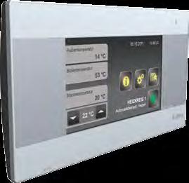 18 värmekretsar, 8 varmvattenberedare och 4 hanteringssystem för ackumulatortankar 7"-pekskärm Fördelar för dig: Individuell konfiguration