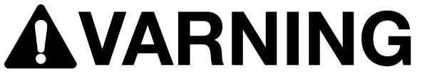 För en säker drift måste all information under FARA, VARNING och noga observeras. Detta är en symbol för säkerhetsvarning. Den varnar dig om potentiella risker för personskador.