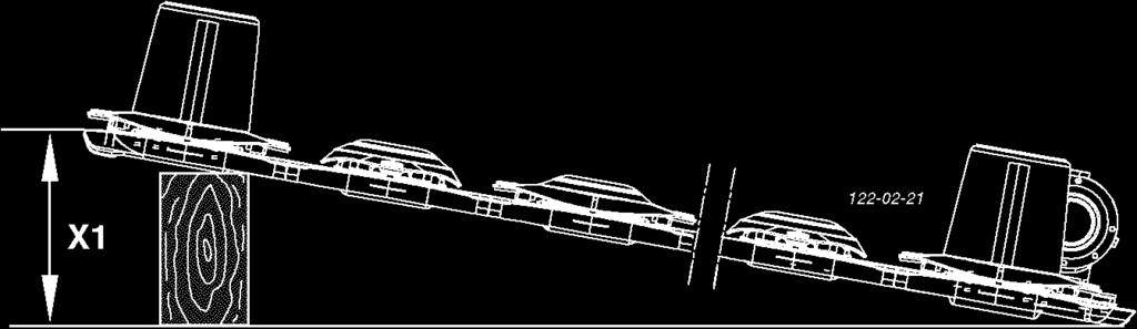 X1 = mått från marken till slåtterbalkens övre kant NOVACAT 262 ED / RC: X1 = 160 mm NOVACAT 302 ED / RC: X1 = 340 mm NOVACAT 352 V: X1 = 235 mm 4.