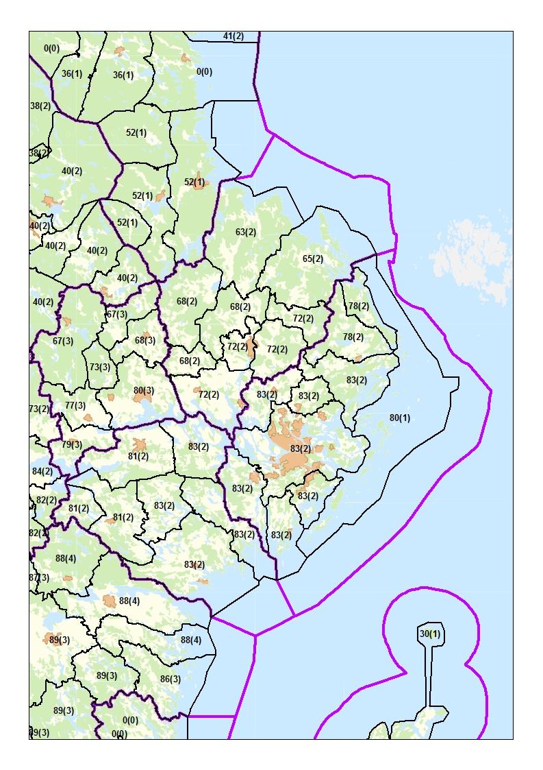 Län: Stockholm, Uppsala, Södermanland, Västmanland. Skogsmark tusen kr/ha.