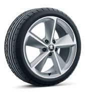 silverfärgade lättmetallfälgar 17" TRIUS
