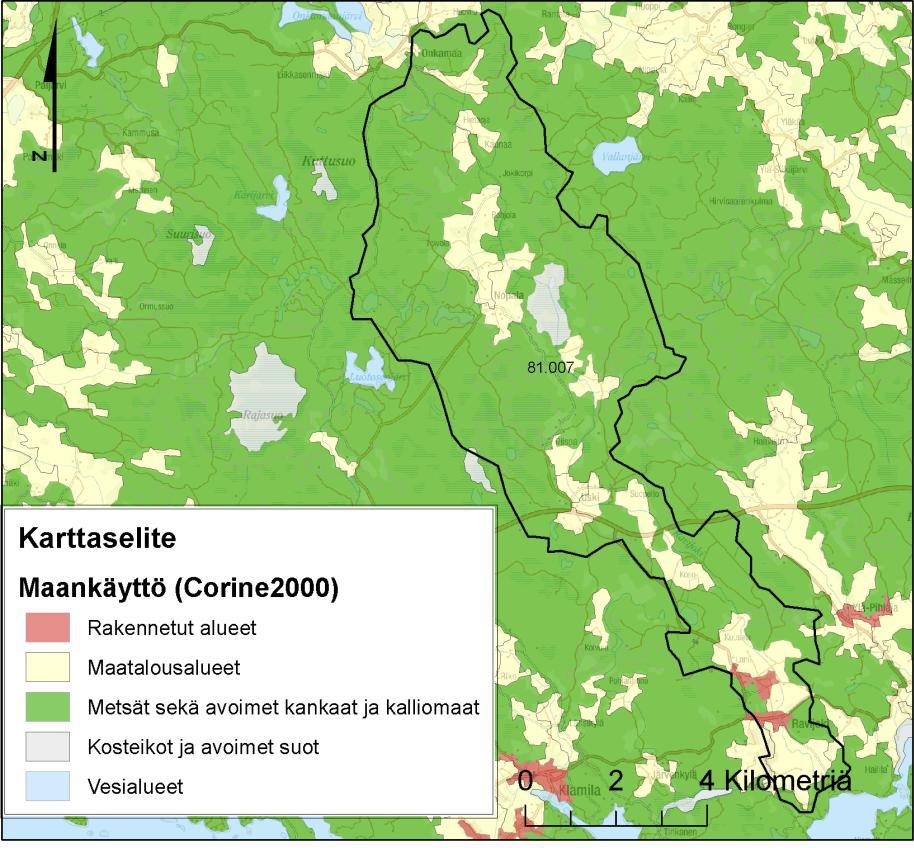 SYKE, EEA. Kaakkois-Suomen ELY-keskus; Affecto Finland Oy, Karttakeskus, Lupa L4659.