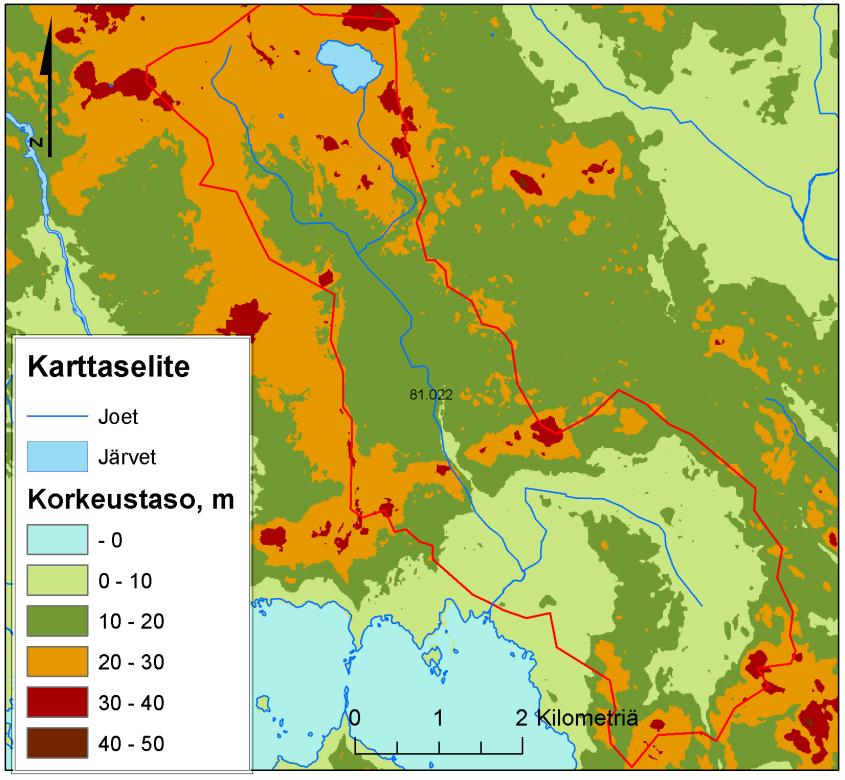 Svartbäckens avrinningsområde. Bild 1b.