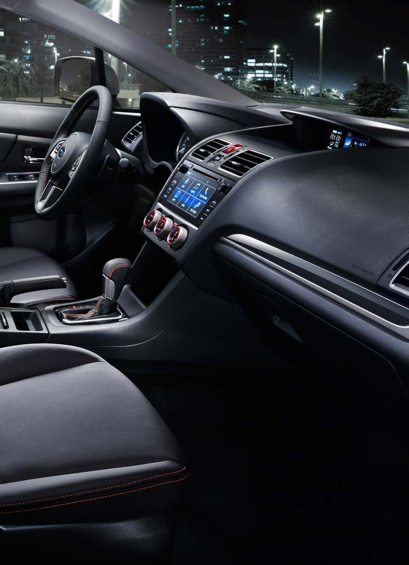 EN SKÖN KÄNSLA PÅ VARJE PLATS Vi kan tala länge om interiören på Subaru XV.