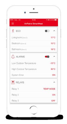 AirPatrol SmartHeat applikation är den mest intuitiva värmestyrningsappen någonsin.