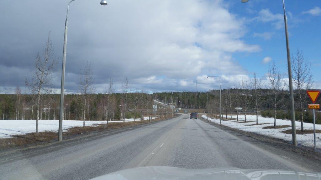 gärdesgård som följer skogsbrynet skapar ett trevligt inslag och tillsammans med den skyddsvärda poppelallén skapar dessa element en upplevelse av en prydlig och grön entré till staden.