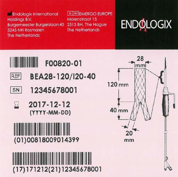 Bilaga 2: AFX2-enheter i 28 mm huvuddel och/eller 20 mm iliaca-förgreningar F-nummer för AFX2 28 mm huvuddel och/eller 20 mm iliaca-förgreningar Allmän modellkod X 1 X 2 X 3 -X 4 /X 5 X 6 -X 7