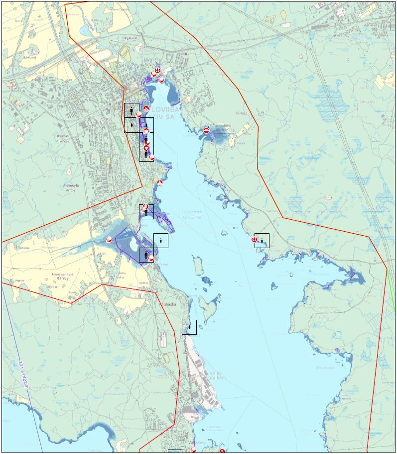 3.2 Innehållet i riskhanteringsplanen Översvämningskartor För områden med betydande översvämningsrisk utarbetas kartor som visar utbredningsområdet för översvämningar med olika sannolikhet (kartor