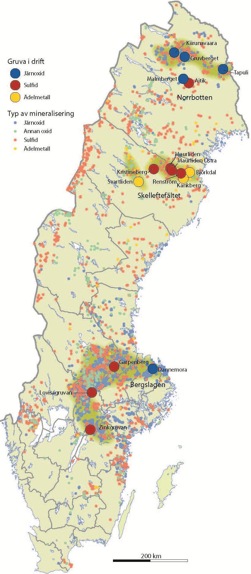 SGU:s databaser SGU:s mineralresursdatabas Innehåller information om Sveriges mineral- och bergartsförekomster. Metaller (malmer), industrimineral, bergmaterial, natursten etc.