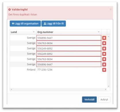 finns upplagda, klickar du på Hantera valbara organisationer.