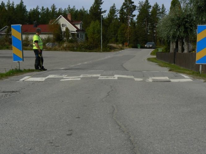 Många av guppen hade bortsliten schackrutemålning. Vägkuddarna var av varierande kvalitet.