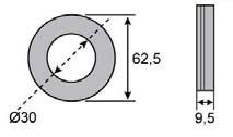 (Navtätning) 30 x 62 x 11mm (orgnr: ---) TSV100P TSV101P TSV102P TSV103P TSV104P TSV105P TSV145P TSV146P TSV147P TSV148P TSV162P