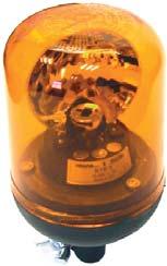 VARNINGSLJUS Roterande varningsljus RTB/5 orange. Avsedd för stångmontage. Kan användas för såväl 12 som 24V.