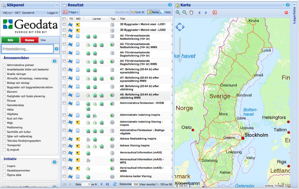 2.5 nationell infrastruktur för geografiska data 11 av Erik Lakomaa. Projektet finansieras av Vinnova och Lantmäteriet.