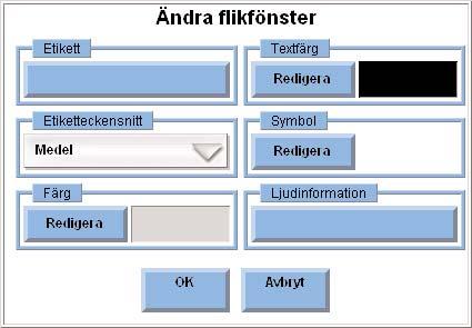 Obs! Bakgrundsbild - Om du använder en bakgrundsbild väljer du knappen Bakgrunds- bild för att välja en bildfil.