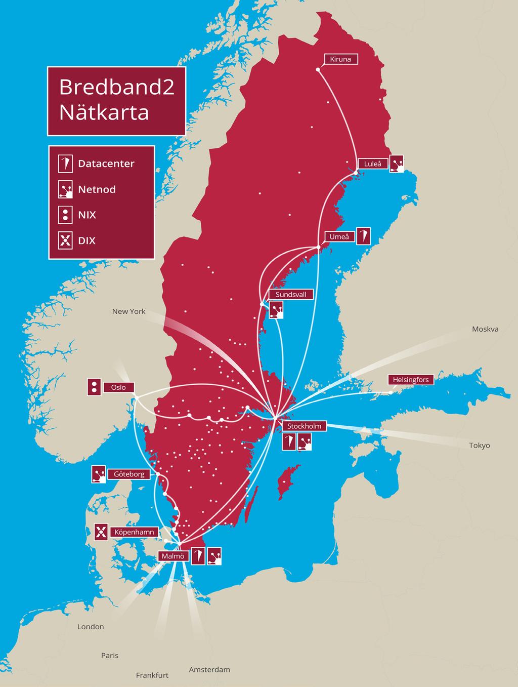 Bredband2 årsredovisning 2013 5 Detta är Bredband2 Bredband2 erbjuder användarvänliga kommunikationstjänster som Internet, telefoni, datacenter och mobilt bredband till privat- och företagskunder i