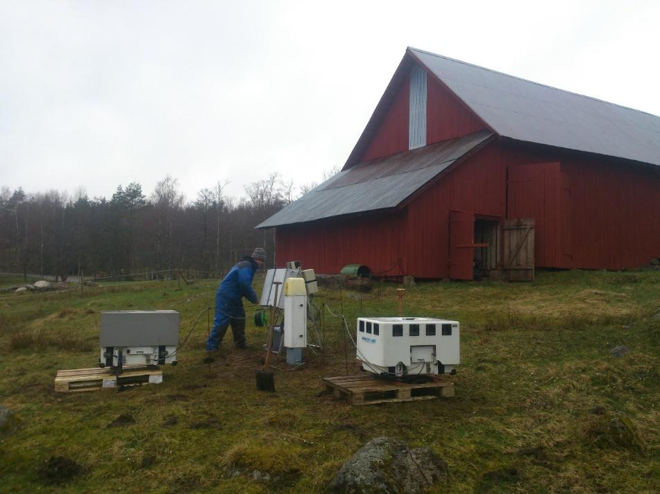 Mätningar av alla randvillkor + valideringspunkter för modellstudier Markhöjd, skogshöjd och skogsdensitet från